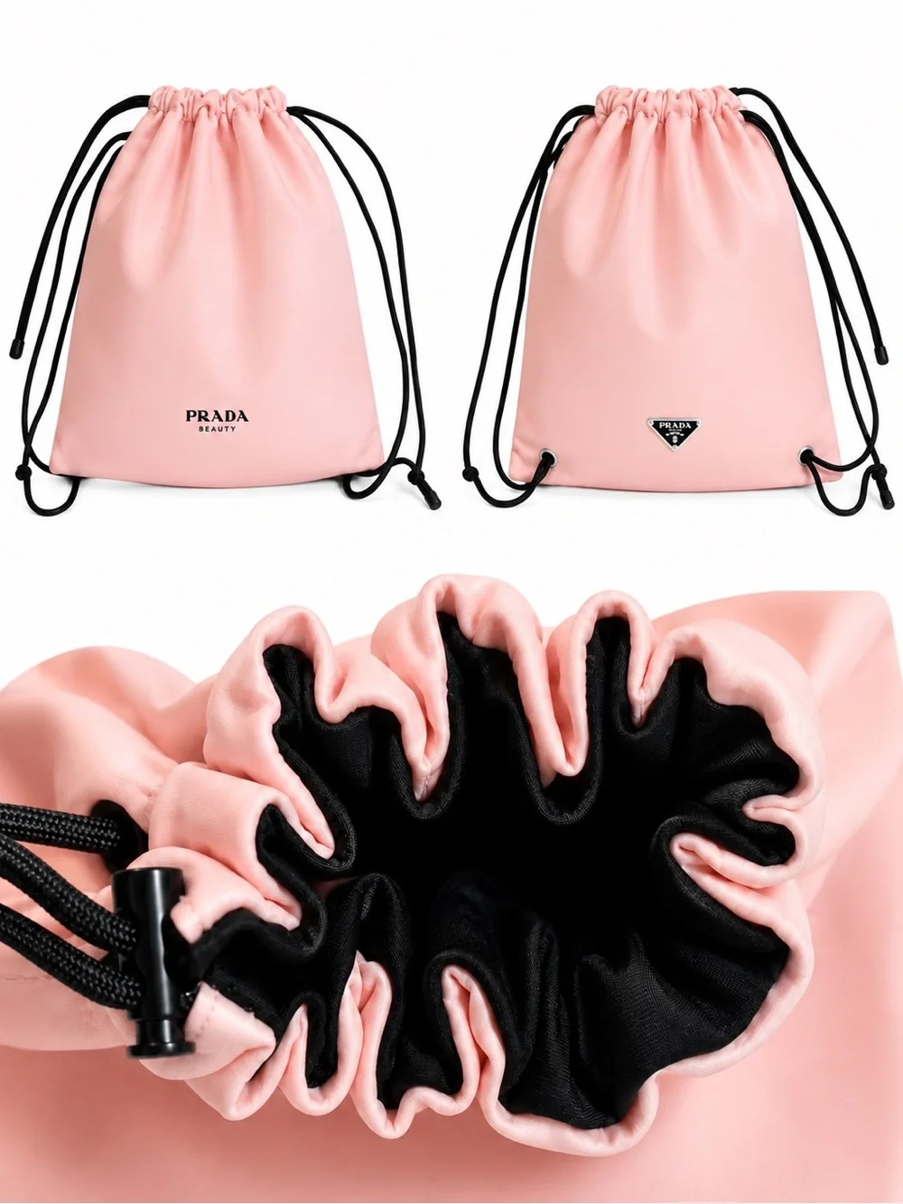 Prada Beauty Paradoxe Reversible Satin Drawstring Backpack • NEW IN PACKAGE